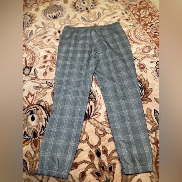 89th and Madison checkered black-and-white pants with side zip pockets size LG - Picture 9 of 10